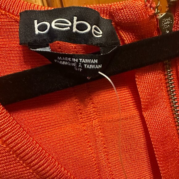 NWT Bebe Mini Bandage Dress Size Small in Coral - Picture 6 of 7